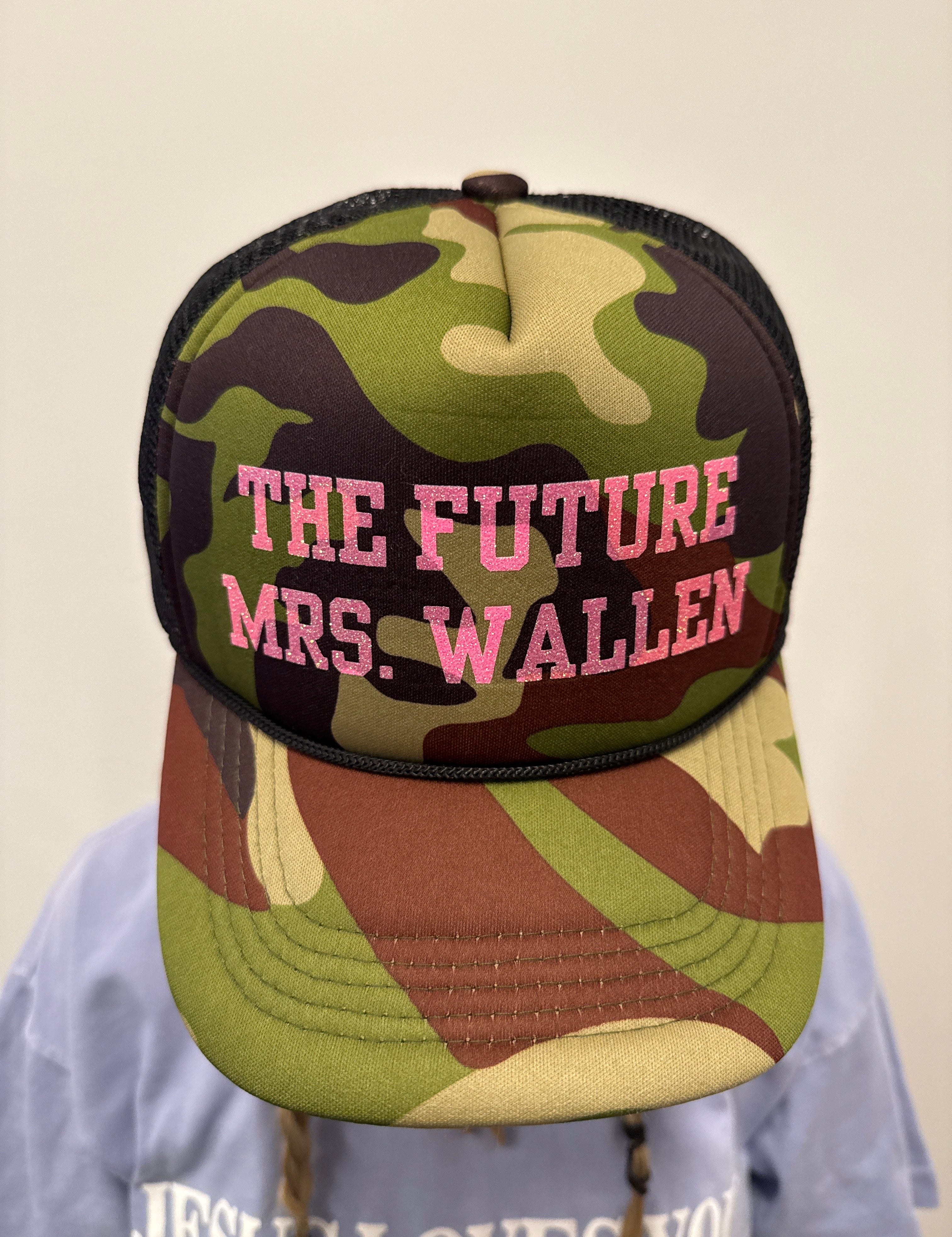 TRUCK STOP Camo Future Mrs. Wallen Trucker Hat on Simply Obsessed