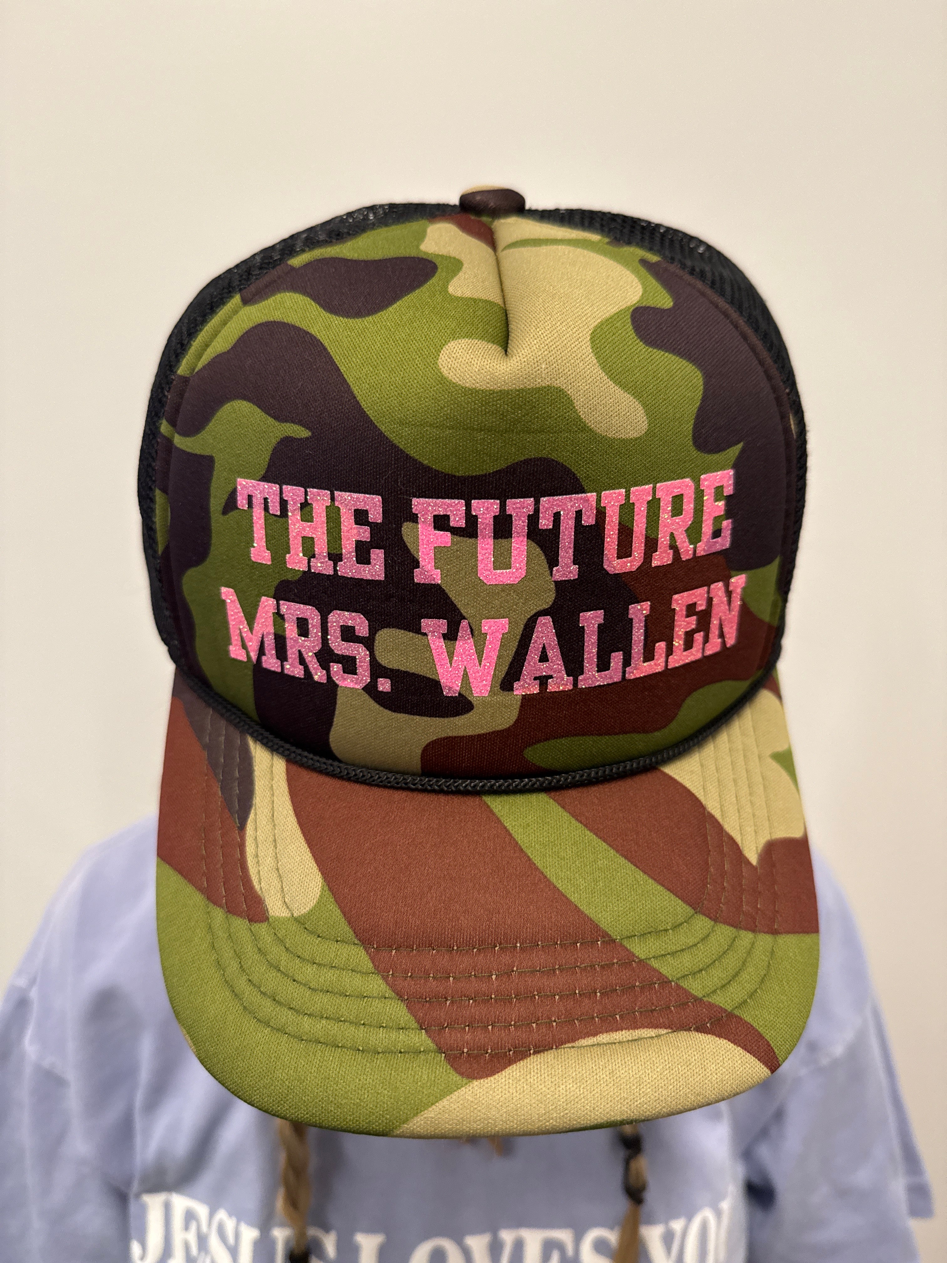 TRUCK STOP Camo Future Mrs. Wallen Trucker Hat on Simply Obsessed