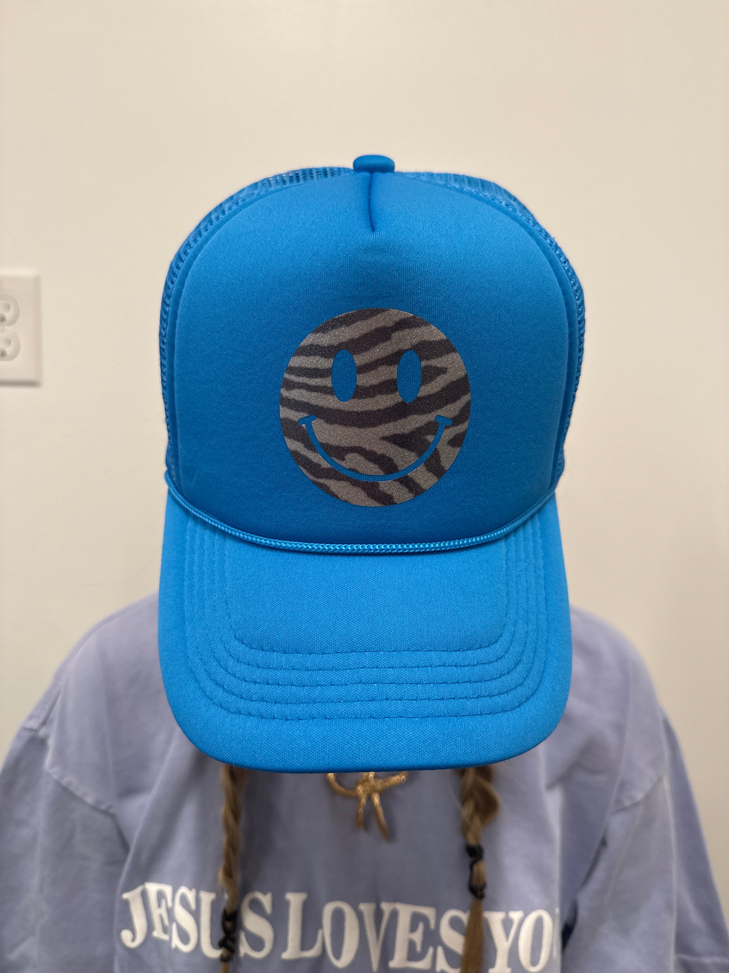 TRUCK STOP Zebra Smiley Trucker Hat on Simply Obsessed