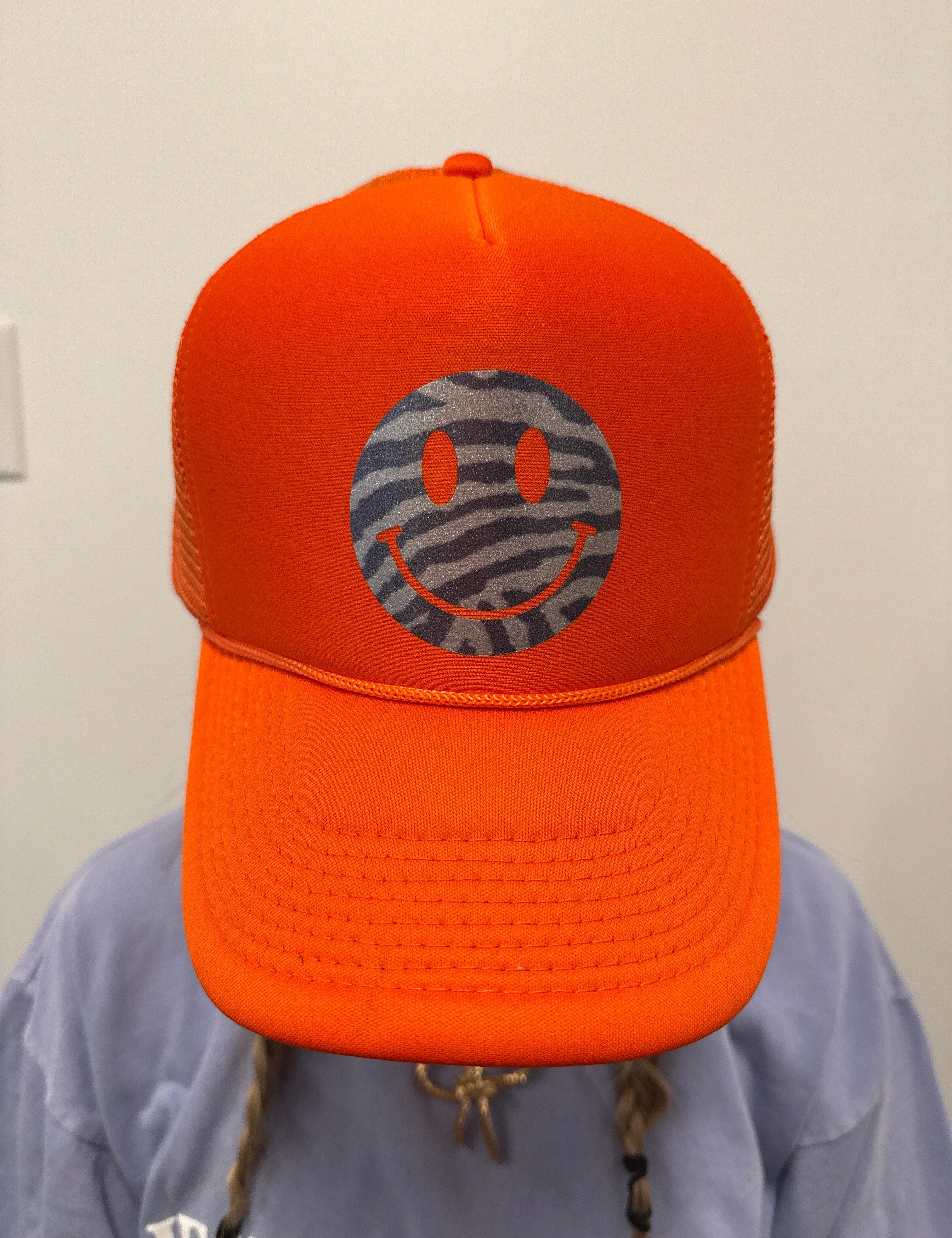 TRUCK STOP Zebra Smiley Trucker Hat on Simply Obsessed