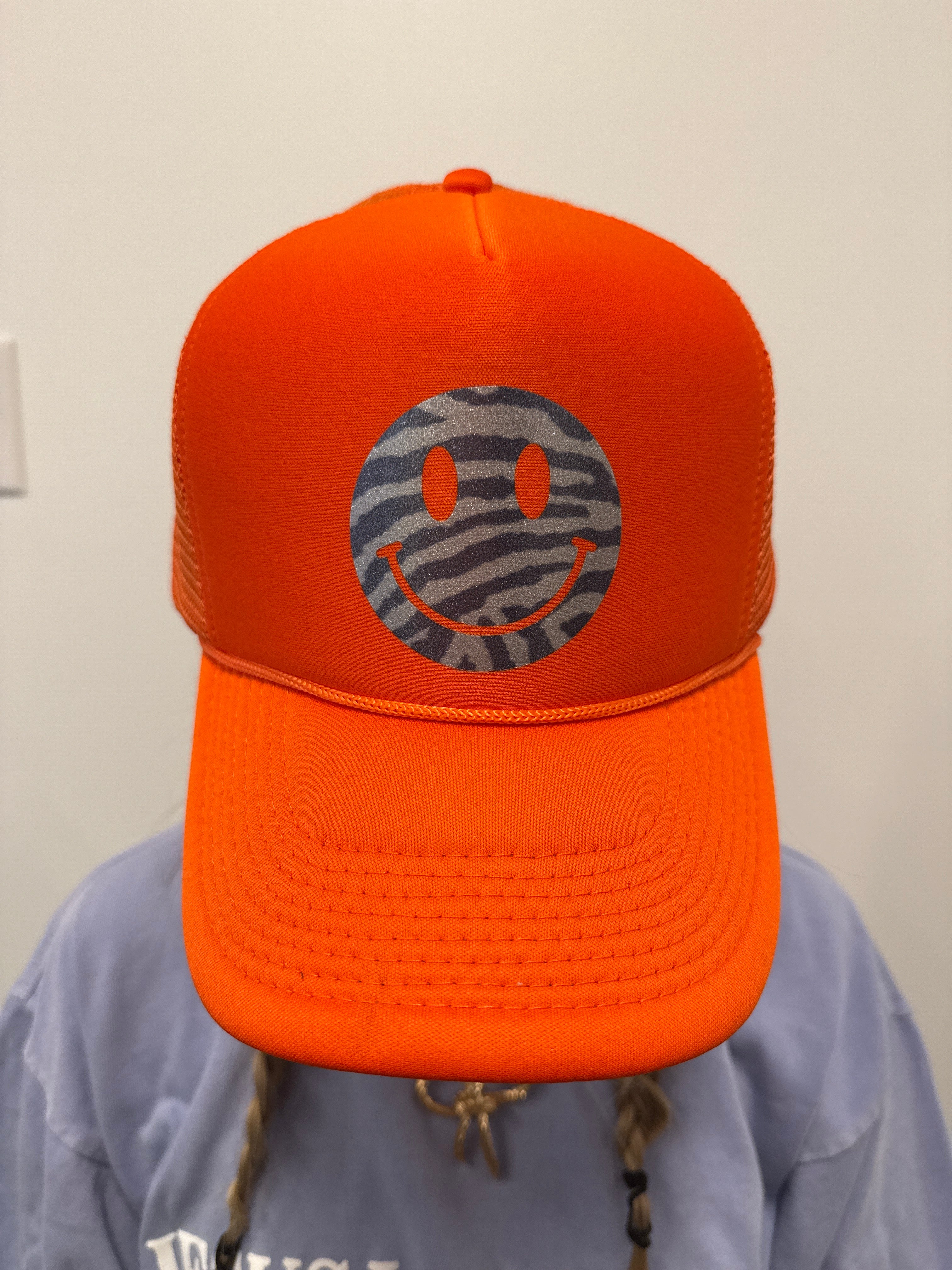 TRUCK STOP Zebra Smiley Trucker Hat on Simply Obsessed