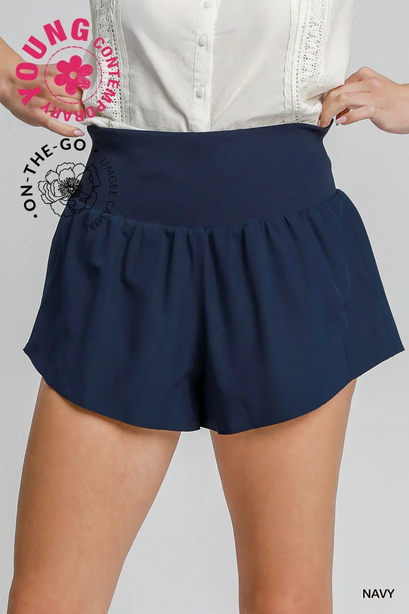 UMGEE Lined Brief Shorts - NAVY on Simply Obsessed