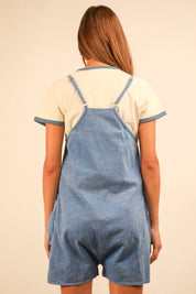 VERY J Mineral Washed Sleeveless Casual Knit Romper on Simply Obsessed
