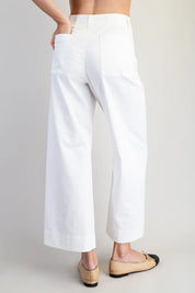 EESOME Scalloped Pocket Straight Leg Pants