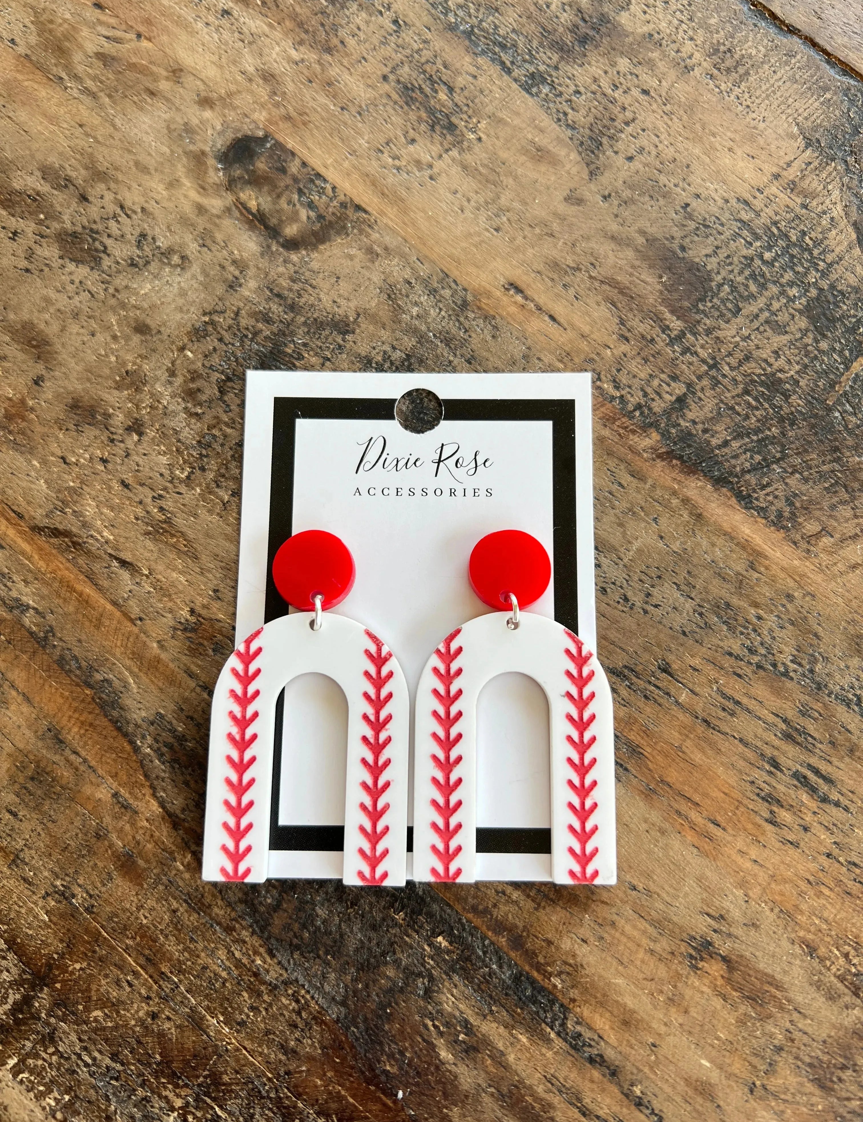 WS: Baseball Arch Earrings on Simply Obsessed