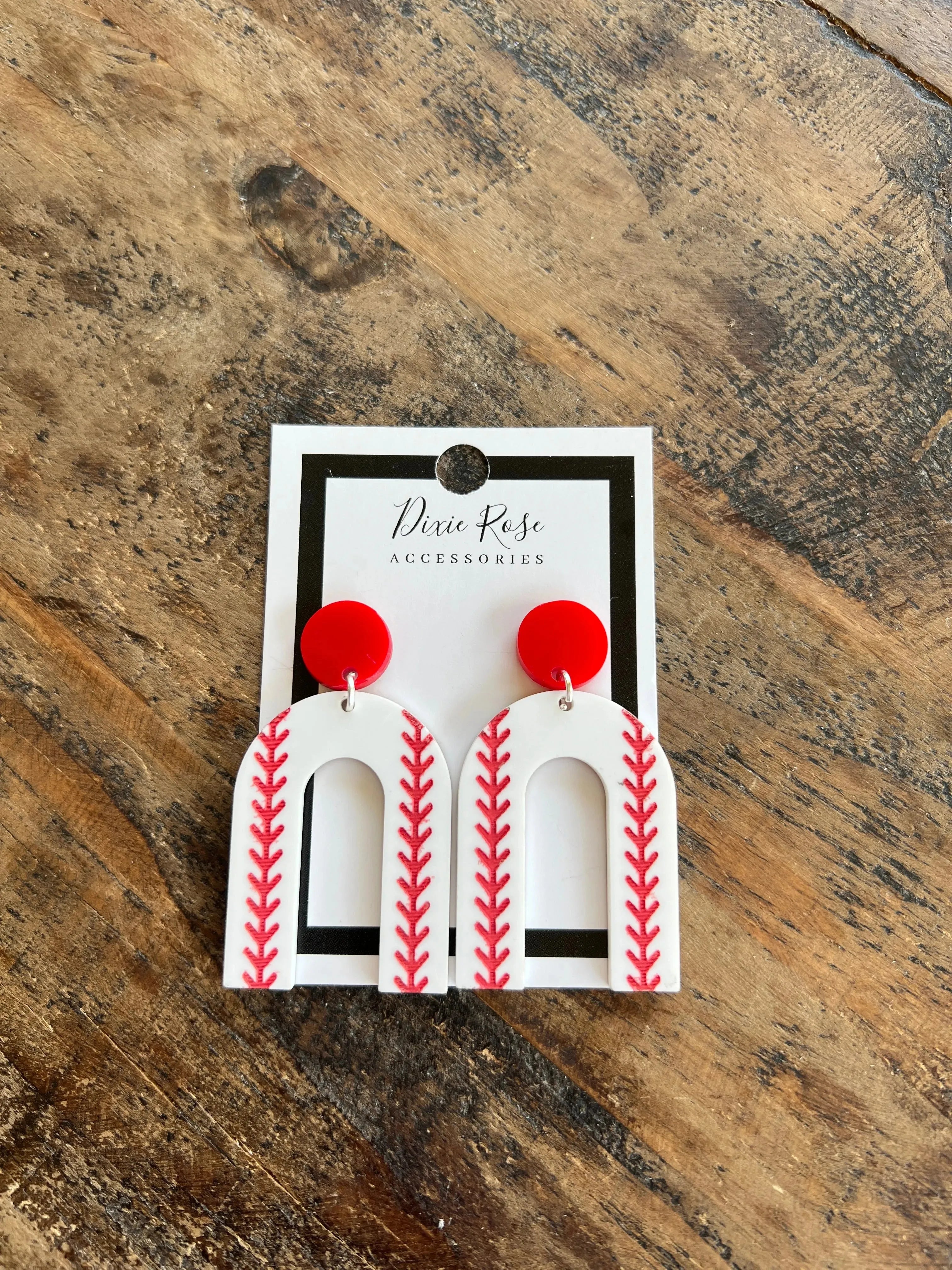 WS: Baseball Arch Earrings on Simply Obsessed