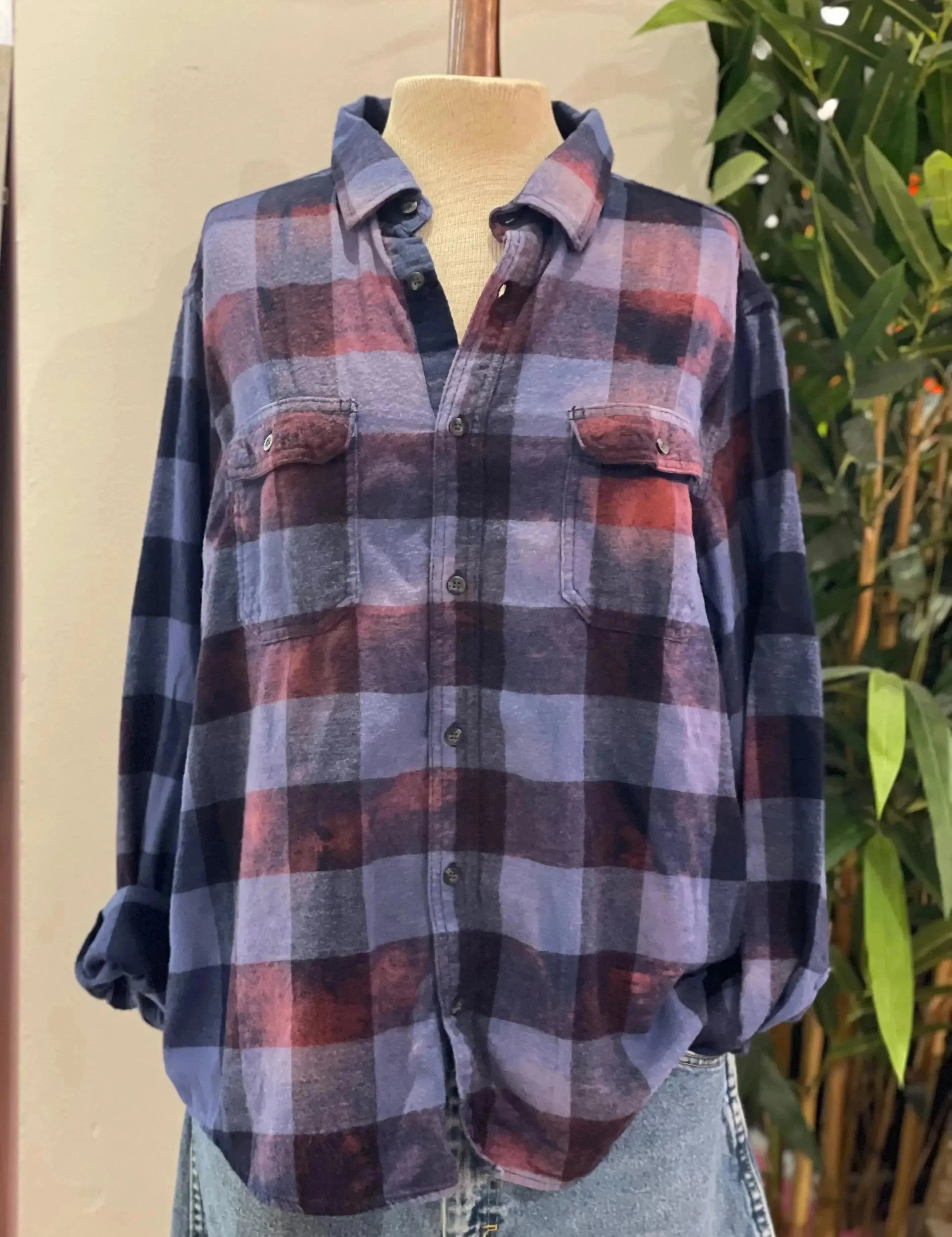 WS: Blue Buffalo Plaid Acid Dusted Flannel on Simply Obsessed