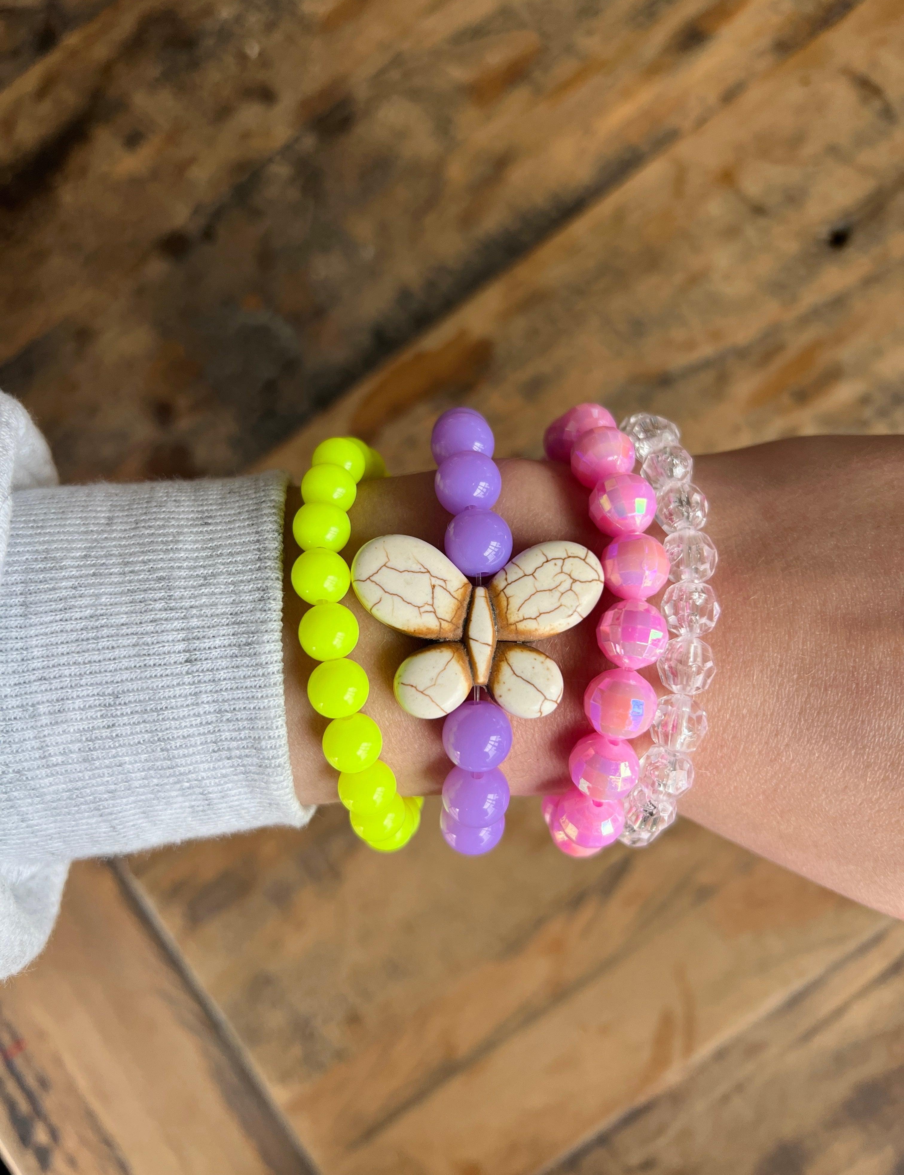WS: Butterfly Bracelet Stack on Simply Obsessed