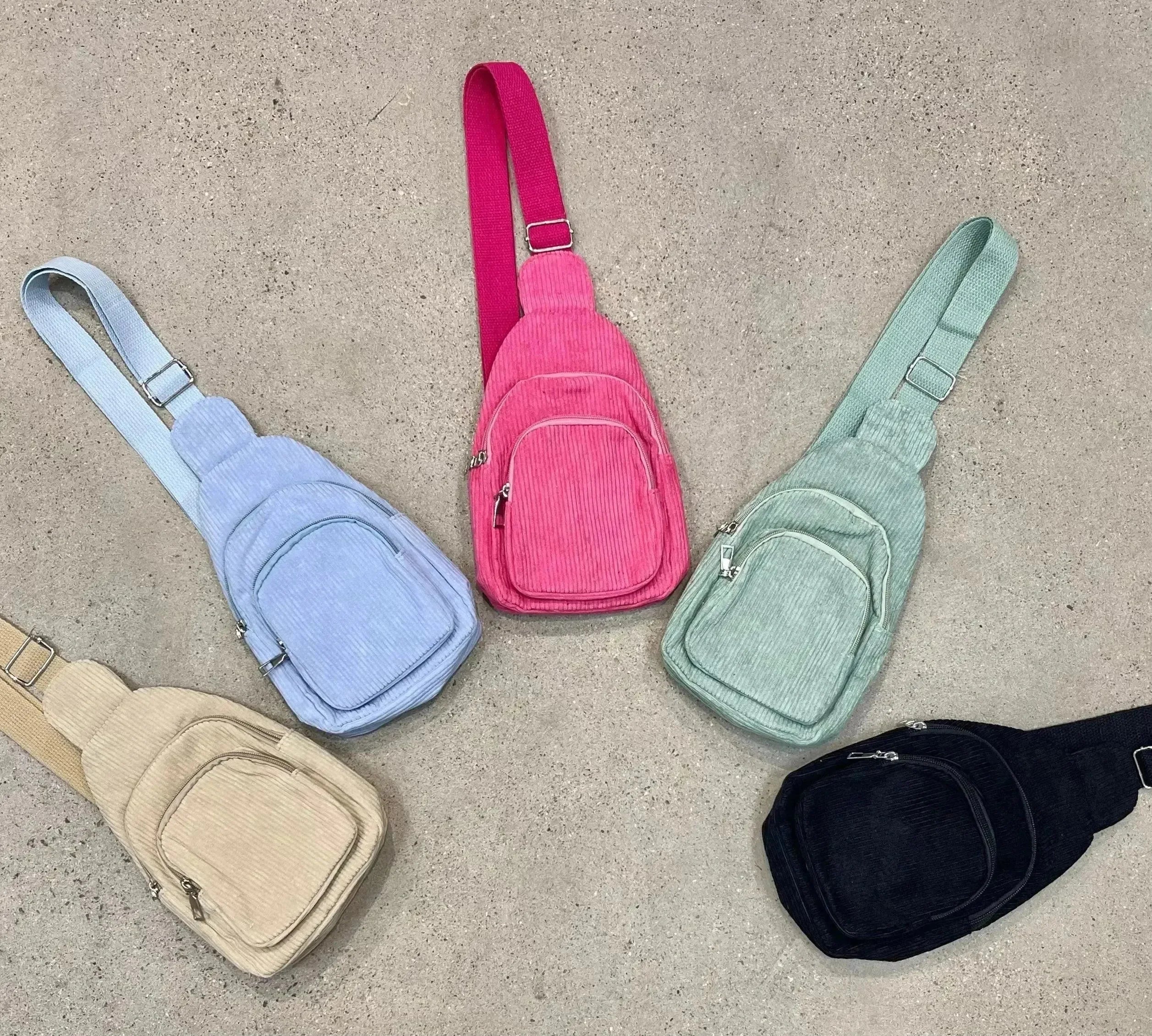 WS: Corduroy Sling Bag on Simply Obsessed