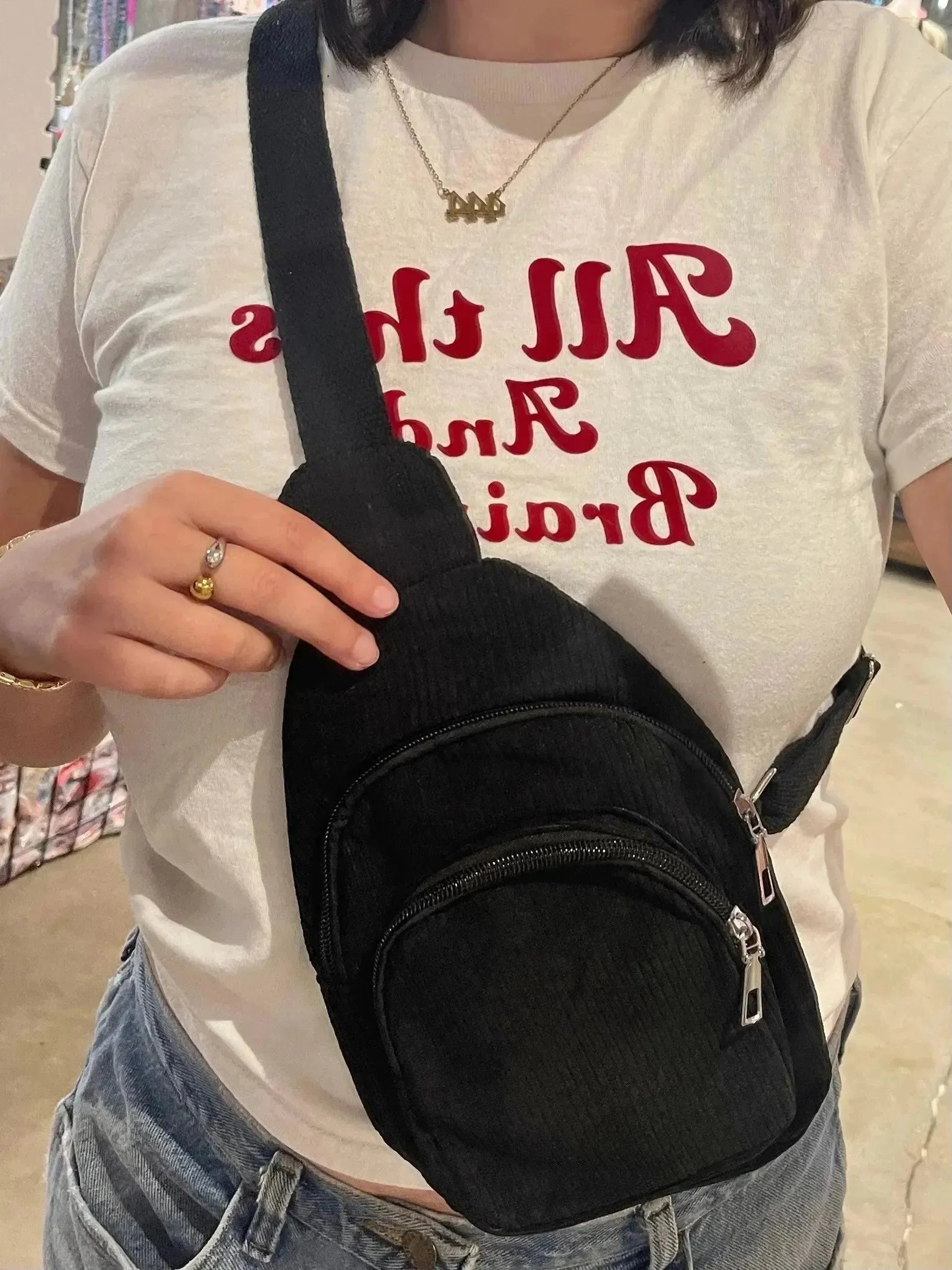 WS: Corduroy Sling Bag on Simply Obsessed
